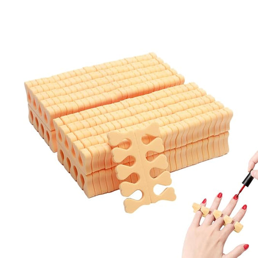 100PCS Sponge Toe Separator, Soft Toe Spreader Nail Art Finger Separator Divider Spacer Manicure Pedicure Tool for Nail Polish (Orange)