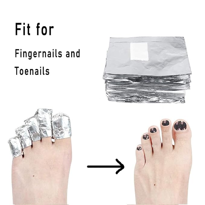 400Pcs Nail Polish Remover Gel Nail Foil Wraps Aluminium Soak Off Foils Cotton Pads Gel Nail Polish Wraps Removal Tool Finger Nail Polish Remover with Lint-Free Lager Cotton Pad