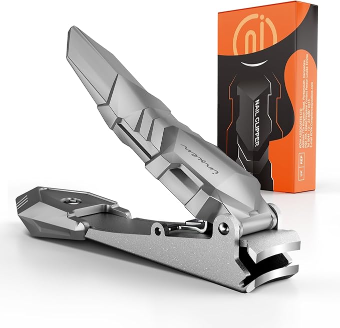 Nail Clippers for Men with Catcher, Sharp Nail Clippers of No Splash Self-Collecting, Stainless Steel Heavy Duty Toenail Clippers for Fingernail and Toenails,Nail Cutter for Seniors Adults Women