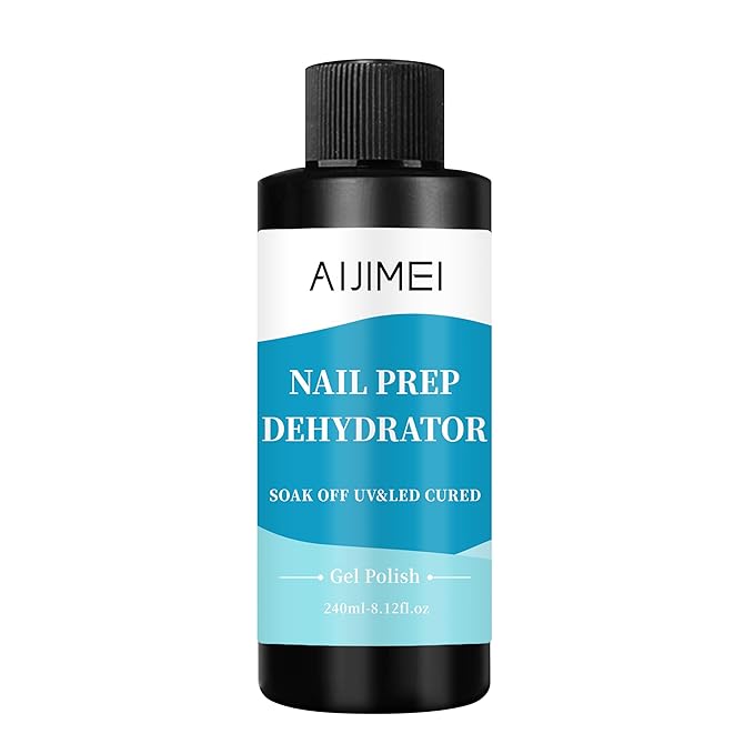 AIJIMEI 240ml Nail Dehydrator Dehydrator Prep for Nail Gel Polish Professional Nail Preparation for Smooth Gel and Acrylic Application Dehydrator for Acrylic 8 Fl Oz