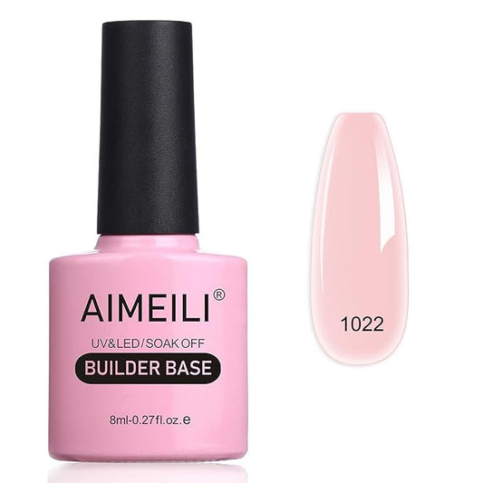 AIMEILI Builder Nail Gel, Hema Free, Cruelty Free, Vegan, Nail Strengthener Enhancement Building Rubber Base Coat for Manicure - BD1022