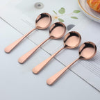 Broth Round Spoon Set, 12-Piece Reusable Stainless Steel Dinner Table Cereal - Image 8