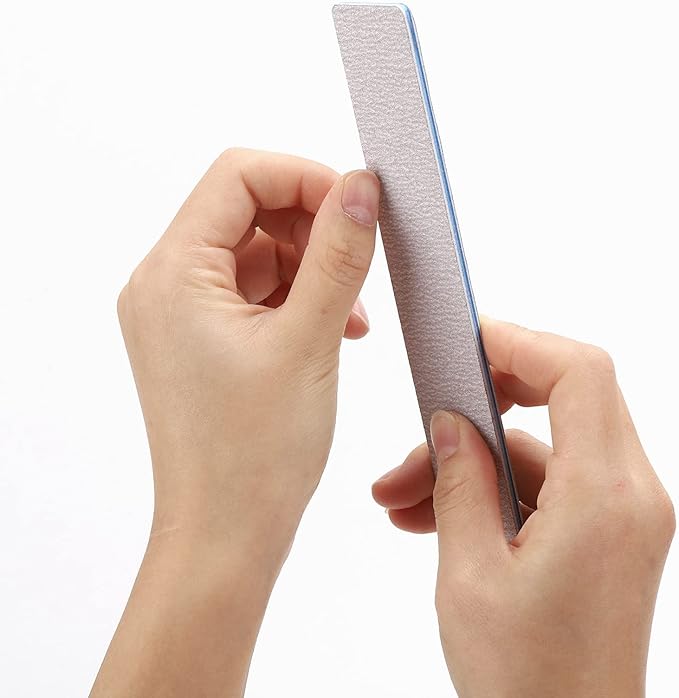 25 Count Nail Files for Natural Nails 320 Grit Fine Grit Nail Buffers for Buffing and Smoothing Nails