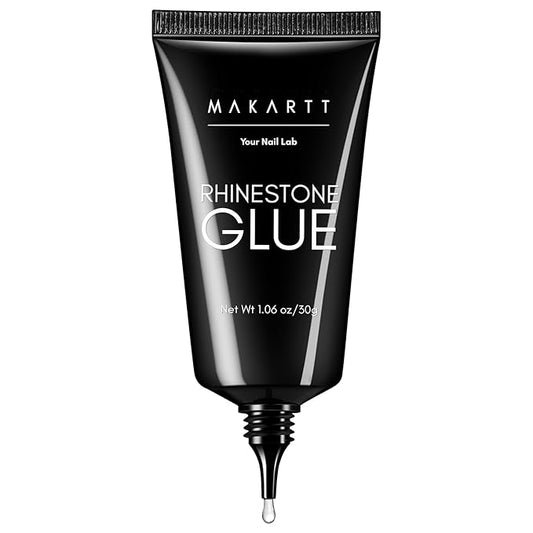 Makartt Nail Rhinestone Glue: Super Strong Gel Glue for Nail Art Decorations, Charms, 3D Bling, Gems, Jewel Diamonds 30ML Cured Need Beauty
