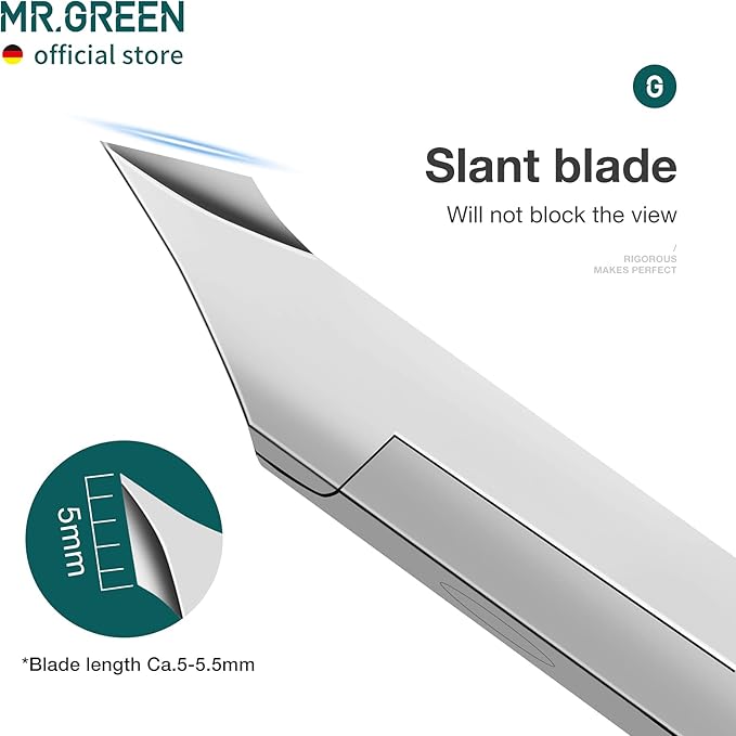 MR.GREEN Cuticle Nippers Nail Manicure Scissors Cuticle Clippers Trimmer Dead Skin Remover Stainless Steel Cutters Beauty Tool With Pusher (Mr-1028)