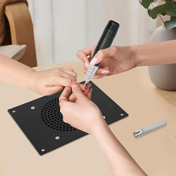 Desktop Nail Dust Collector, 110V 6W Powerful Nail Vacuum Dust Collector 3650RPM, Electric Dust Collection Machine for Acrylic Builder Gel Nails Salon Easter Gifts, Black