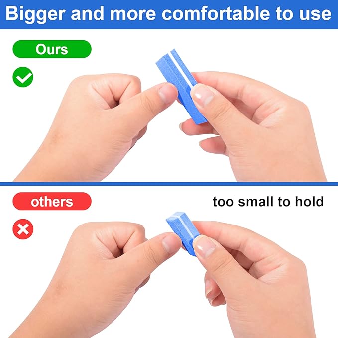 Diesisa Buffer Block Nail File, 100/180 Grit Sponge Nail Buffers for Acrylic Nails, Mini Buffing Block Double Sided for Manicure Tools 30 Count - Blue