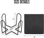 ZOOFOX 24 Pieces Drink Coasters, 4 Inch Square Slate Stone Coaster - Image 2