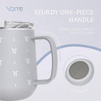YOME 10oz Bow Grey Insulated Coffee Mug - Image 6