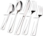 Silverware Set for 8 with Serving Utensils, Stainless Steel Flatware Cutlery | - Image 6