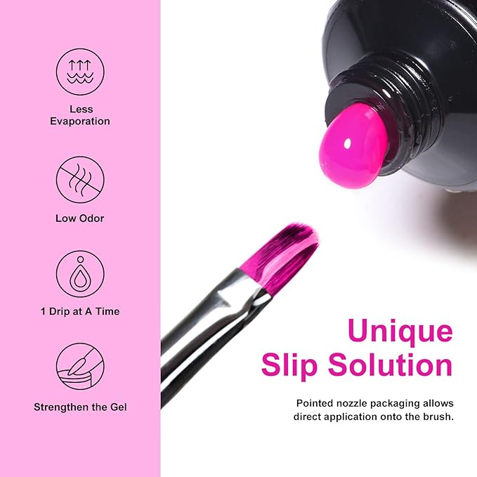 MEET ACROSS Poly Nail Gel 10Pcs Nail Extension Gel Set and Nail Extension Starter Kit for Beginners Nail Art DIY Home Gifts for Women (SET-10, 10pcs)