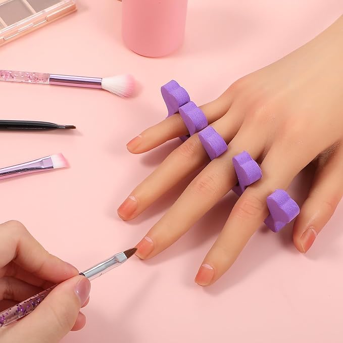 500 Pcs (250 Pairs) Toe Separators Pedicure Tool Kit Soft Toe Spacers for Pedicures Spreaders Finger Dividers for Women Men Feet Nail Toenails Art Painting Polish Spa(Multicolors)