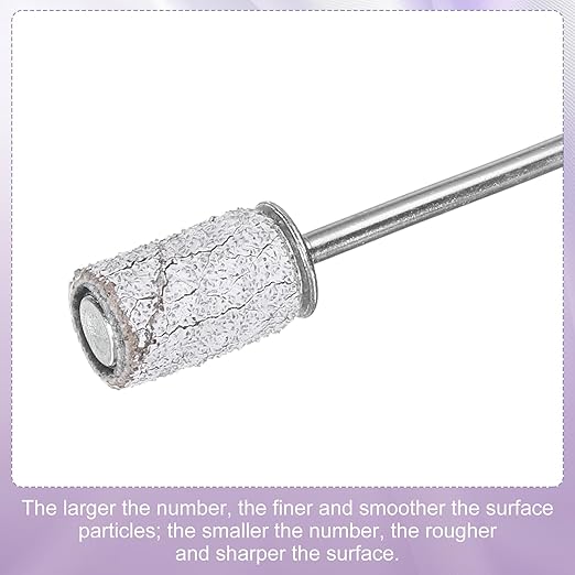 HARFINGTON 100pcs Small Sanding Bands 80 Grit for Nail Drill Bits Mini Sanding Band for Nails Gel Manicures White