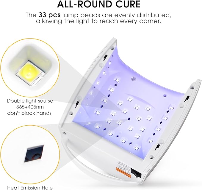 48W Professional Rechargeable UV/LED Nail Lamp, Cordless Gel Nail Dryer with Auto Sensor & Digital Display, 4 Timer Setting Quick Curing Light for Home Salon