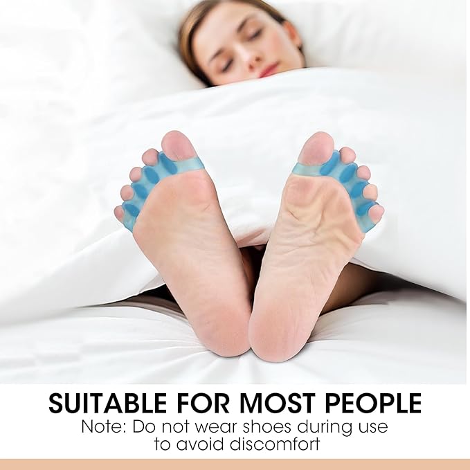 16 PCS Professional Toe Separators, Five - Ring Silicone Toe Spacers, Toe Stretcher Correctors, Ideal for Correct Bunions, Restore Toes Original Shape, Yoga, Pilates or Other Exercises