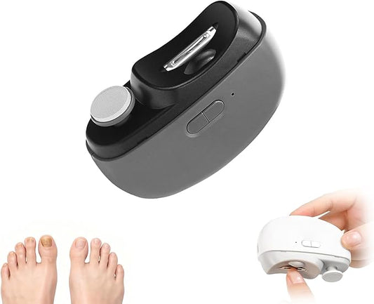 Electric Nail Clippers Toenail Clipper,New 2 in 1 Electric Polishing Automatic Smart Nail Clippers,Nail Trimmer with 2-Speed Adjustable,Fingernail Clipper for Seniors,Men Women,Kids, Adults (Black)