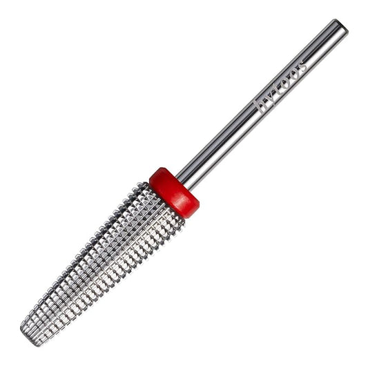Fine Long 5 in 1 Nail Drill Bits, 20mm Tapered Carbide Nail Bit, Straight Cut Safety Drill Bits for Nails, 3/32 Two-way, Electric Manicure Drills Accessories