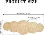 Gold Table Runner 36 Inches Flower Dining Table Runner Fall Decor | Vinyl - Image 3