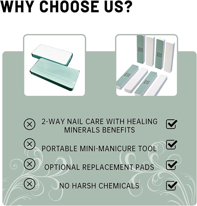 Nail Files and Buffers for Natural Nails Smooth and Polish Gel Surface 400/600/4000 Grit (C-Cuboid)