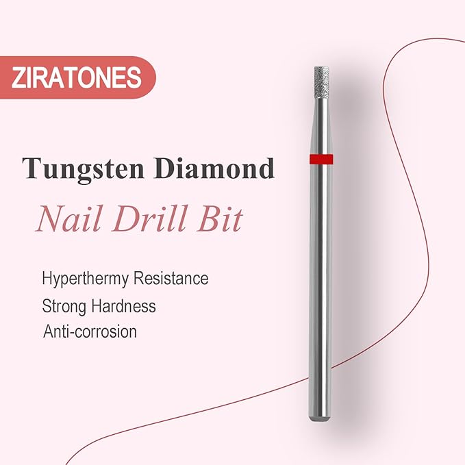 Small Cuticle Nail Drill Bit, Safety Carbide Diamond Cuticle Remover Drill Bit Under Nail Cleaner Dead Skin Nail Prepare 3/32" For Electric Nail File Manicure Pedicure Polishing (Fine)