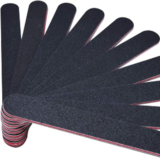 Karlash Professional Double Sided Emery Board 7" Black Nail File 100/100 50pcs