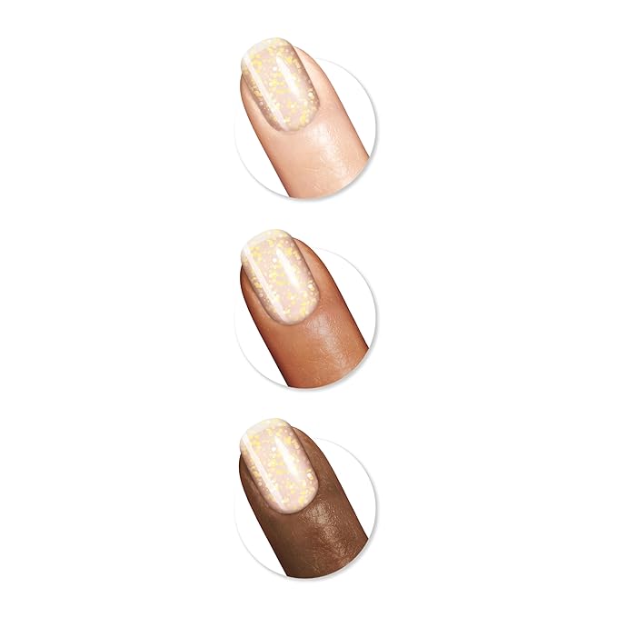 Sally Hansen Insta-Dri Sour Patch Kids Nail Polish | Quick Dry, Long Lasting, Streak-Free Shine | Sheer, Glittery | 756 Oh My Gourd | Yellow Glitter Nail Color