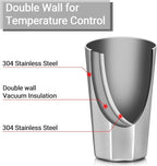 Beasea Stainless Steel Cups 15 oz, 4 Pack Large Stackable Double Wall Insulated - Image 3