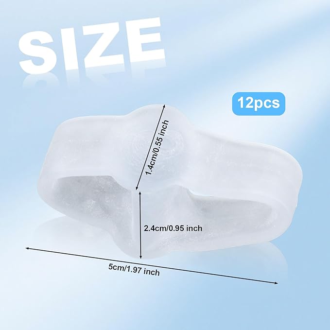 8pcs Silicone Toe Separators, Soft Toe Spacers Corrector with 2 Loops for Men & Women Straighten Overlapping Toes