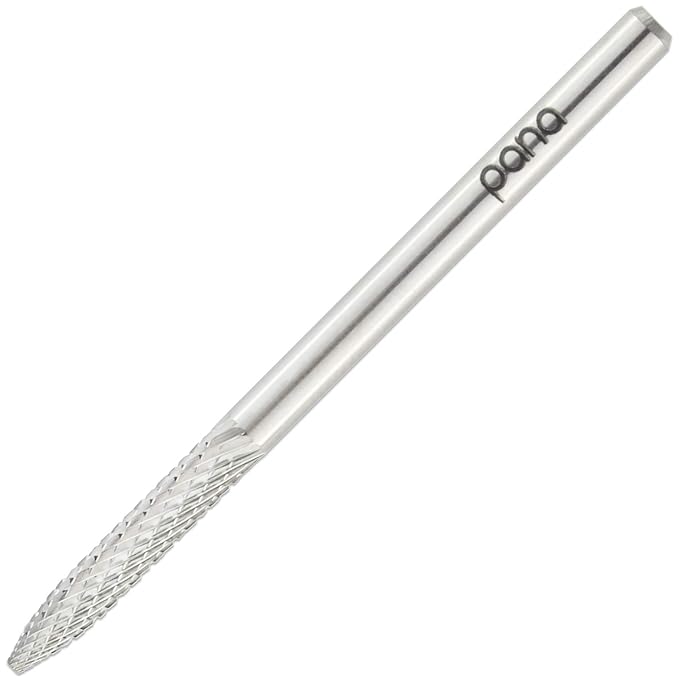 PANA 3/32" Shank Size - Under Nail Cleaner Silver Carbide Bit Extra Fine Grit - Nail Drill Bit for Dremel Machine