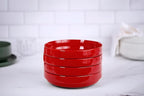 KooK Ceramic Large Pasta Bowls, Microwave and Dishwasher Safe, Shallow Serving - Image 2