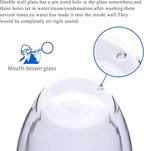 4-Pack 12 Oz Double Walled Glass Coffee Mugs - Image 9