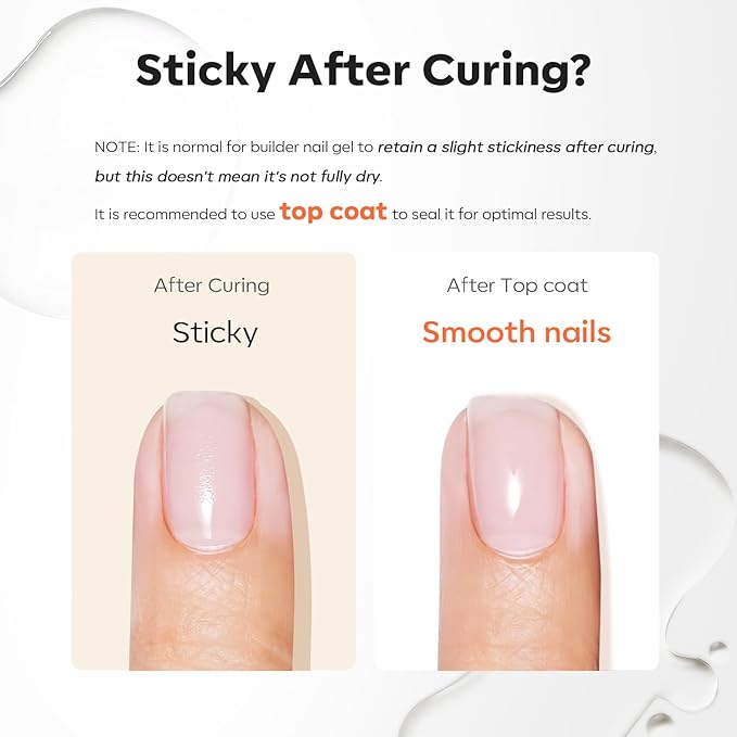 modelones Builder Nail Gel, 7-in-One Clear Builder Nail Polish with Detachable Liner Brush, 15ml LED Lamp Cured Rubber Base Gel Polish Strengthener Color Base Coat Thickening Solution