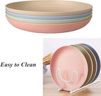 CAMBUY Wheat Straw Plates 4 Pack 10 Inch Extra Large Plate Set | Unbreakable - Image 4