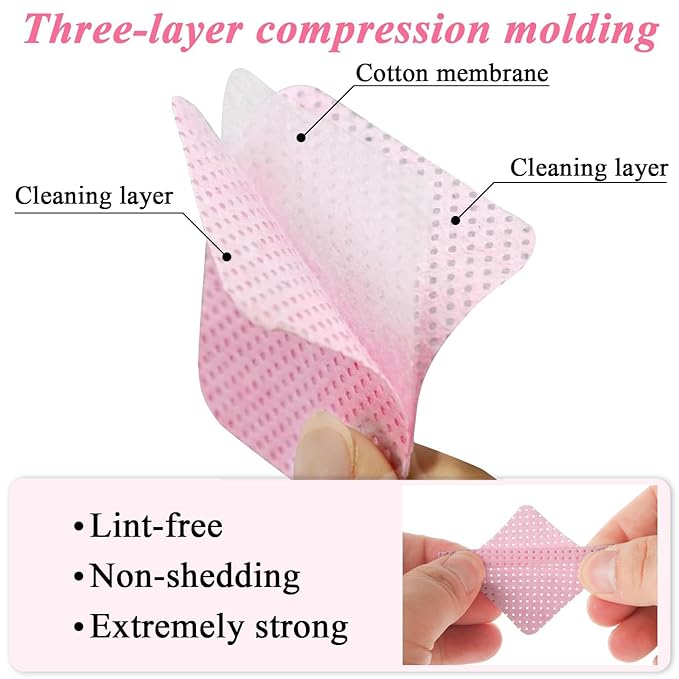 2160 Pcs Lint Free Nail Wipes with Storage Case Super Absorbent Soft Nail Wipes for Fingernail Polish Remover and Eyelash Extension Nail Care