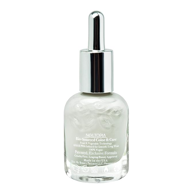 Nailtopia Bio-Sourced, Chip Free Nail Lacquer - All Natural, Strengthening Biotin and Superfood-Infused Polish - Chip Resistant Formula - Quick-Dry, Long Lasting Wear - Namastaybeautiful - 0.41 oz
