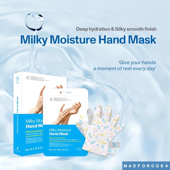 Milky Moisture Hand Mask – Hydrating Gloves for Dry Hands | 5 or 10 Pairs (5 Pair (Pack of 1)) (5 Pair (Pack of 1))