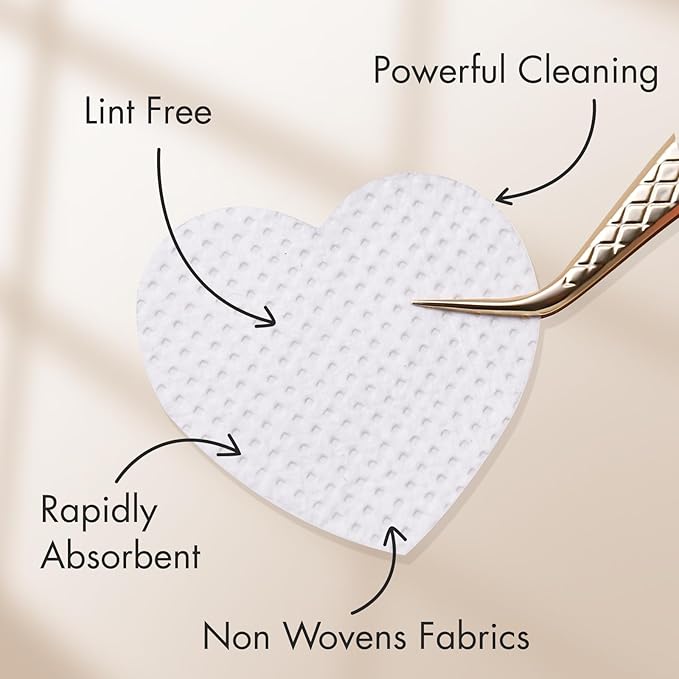 Eyelash Extension Glue Wipes 400 PCS Lint Free Nail Wipes Non-Woven Fabric Lash Glue Wipes Nail Polish Remover Wipes for Lash Extension Supplies (White(400 pcs))