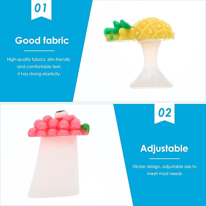 Beaupretty 24Pcs Nail Art Toe Separator Set - Silicone Toe Spacers for Perfect Pedicure Washable and Reusable Ideal for Nail Polish and Foot Care