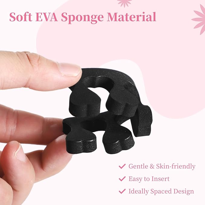 500 Pcs Toe Separators, 250 Pairs EVA Sponge Toe Spacers for Pedicure, Painting & Polishing Toe Spreaders, Soft Lightweight Finger Dividers, Pedicure Tools for Home, Salon, Office