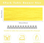 Yellow 6 Pieces Cheesecloth Table Runner 10FT Runner - Image 3