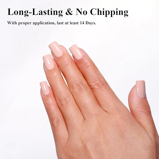Imtiti Nude Gel Polish, Nude Neutral Gel Polish 3 in 1 One Step Gel Polish Kit, Soak Off LED U V Gel Polish Nail Art Starter Manicure Salon for Women Girls 0.3 Fl Oz