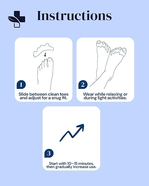 YOGAMEDIC Silicone Gel Toe Spacers - Pack of 4, Adult - Bunion Toe Separator for Relief - Hammertoe Straightener & Active Gel Spreaders