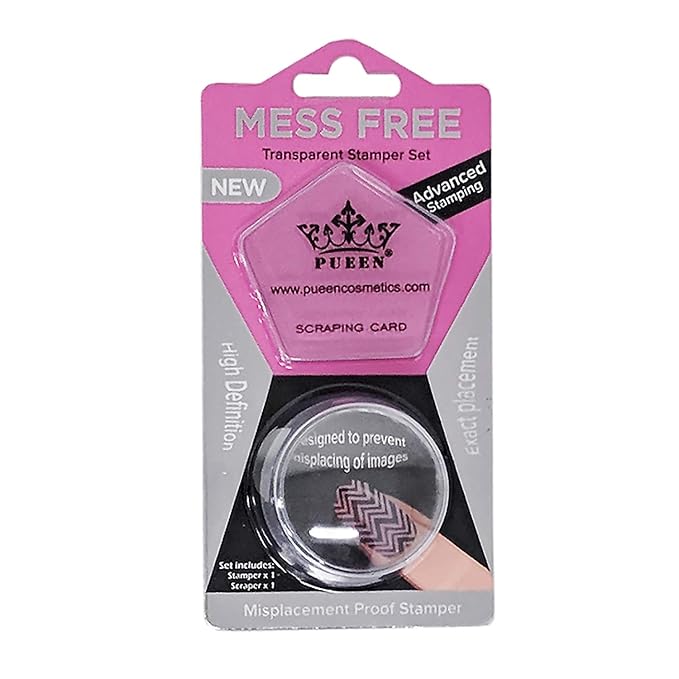 PUEEN 35mm HD Chunky Transparent Soft Stamper and Scraper Set - Nail Art - Stamping Tools - CLEAR - BH000706
