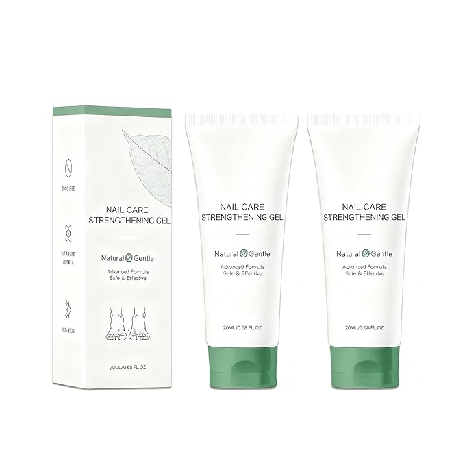 Natural Nail Care Gel, Nutraboost Strengthening Cuticle Serum for Damaged & Brittle Nails, 20ml (1 pcs) (2pcs)