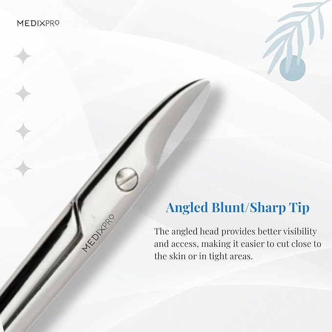 Toenail Scissors Stainless Steel for Nail Scissors Made in German for Heavy Duty Precision Cuticle Cutting for Manicure & Pedicure Grooming ingrown Toenails for Men, Women and Kids.