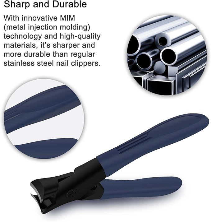 Nail Clippers for Men - Toenail Clippers for Thick Nails, Fingernail Clipper for Adult Men Women Seniors, Toe Nail Clippers