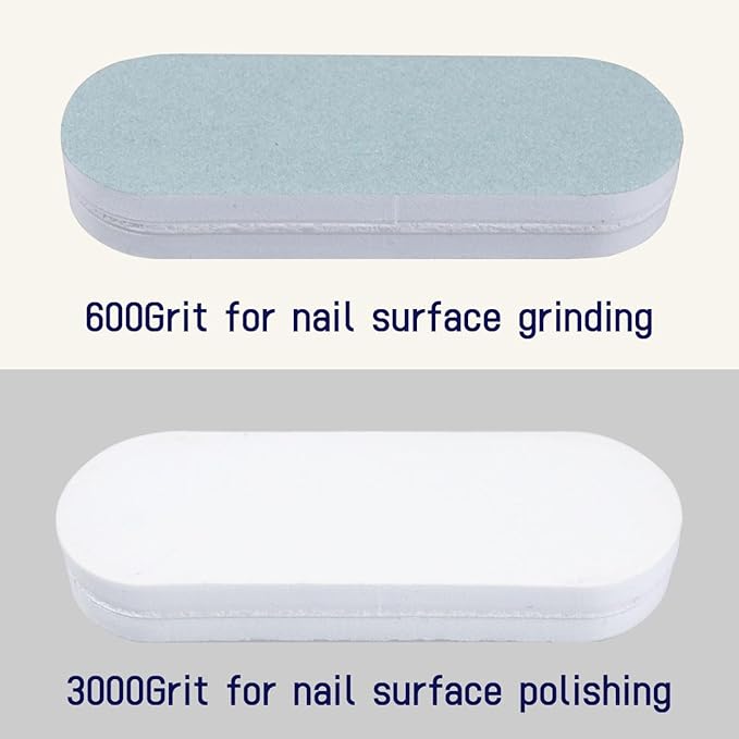 Nail Files and Buffers 22-Piece Set, 120/180 Grit Emery Boards for Nails (8 Pieces), 600/3000 Grit Nail Buffer and Shine Blocks (Mini 14 Pieces), Washable & Reusable, Manicure Kit for Women