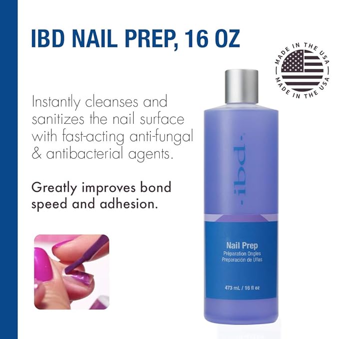 IBD Nail Prep-Spray, Improves Bond Speed and Adhesion, 16 oz