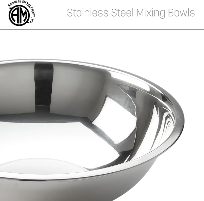 American METALCRAFT, Inc. SSB400 Stainless Steel Mixing Bowl, 10.5' Diameter - Image 5