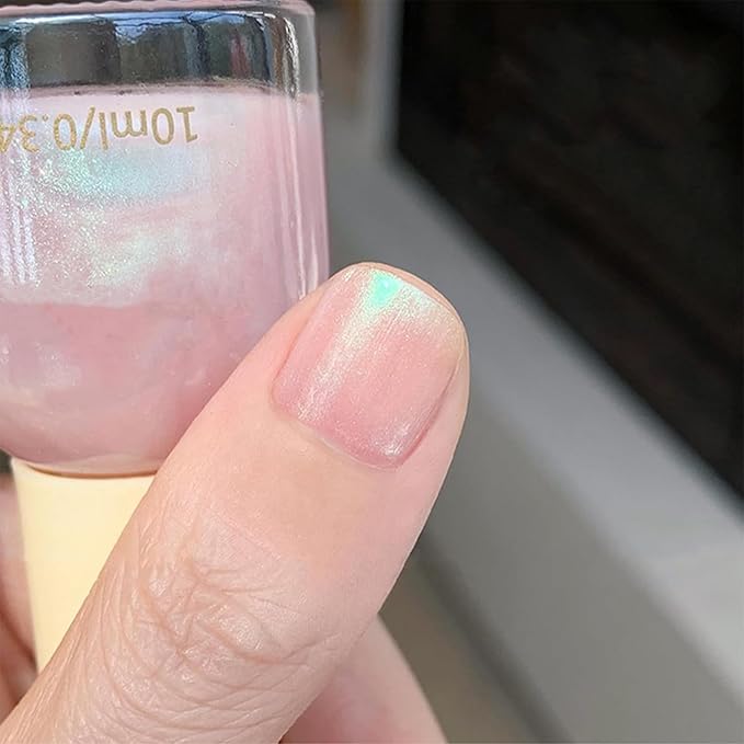 COSMOO Aurora Pink Nail Polish, 0.34 Fl Oz (Pack of 1), Blue